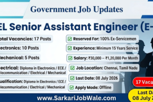 BEL Senior Assistant Engineer Recruitment 2026