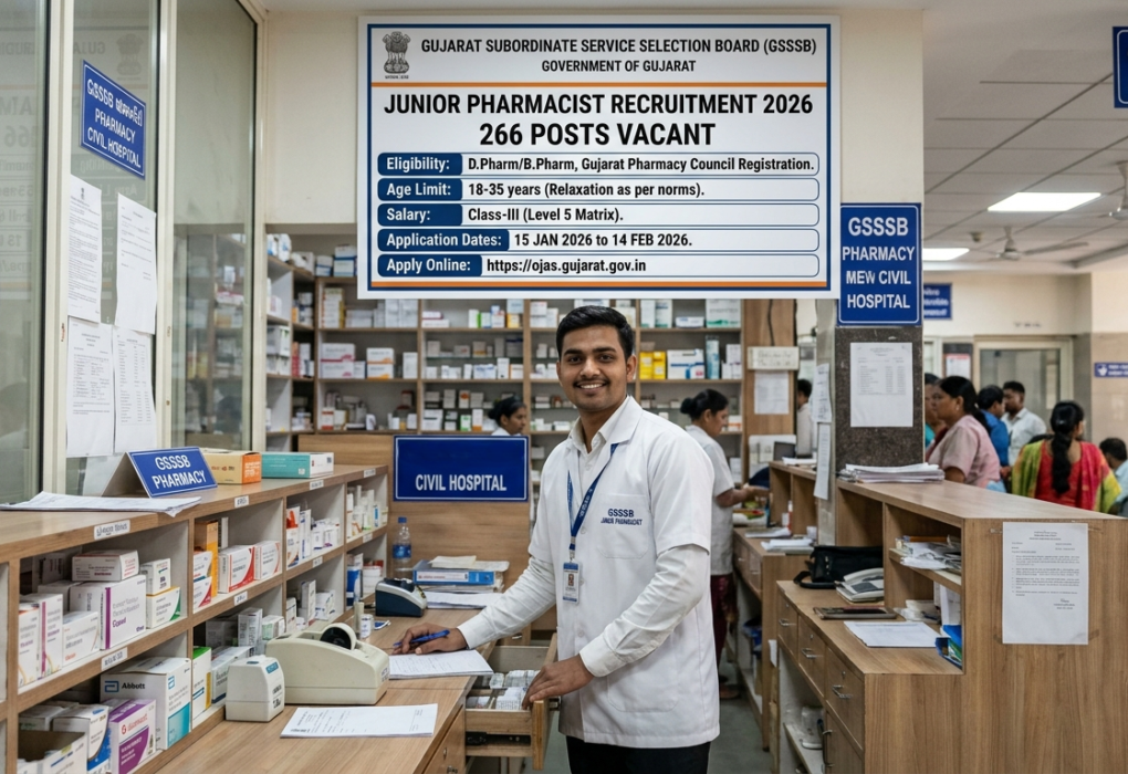GSSSB Junior Pharmacist Recruitment 2026 Gujarat Government Job