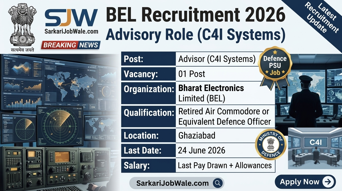 BEL Advisor C4I Systems Recruitment 2026