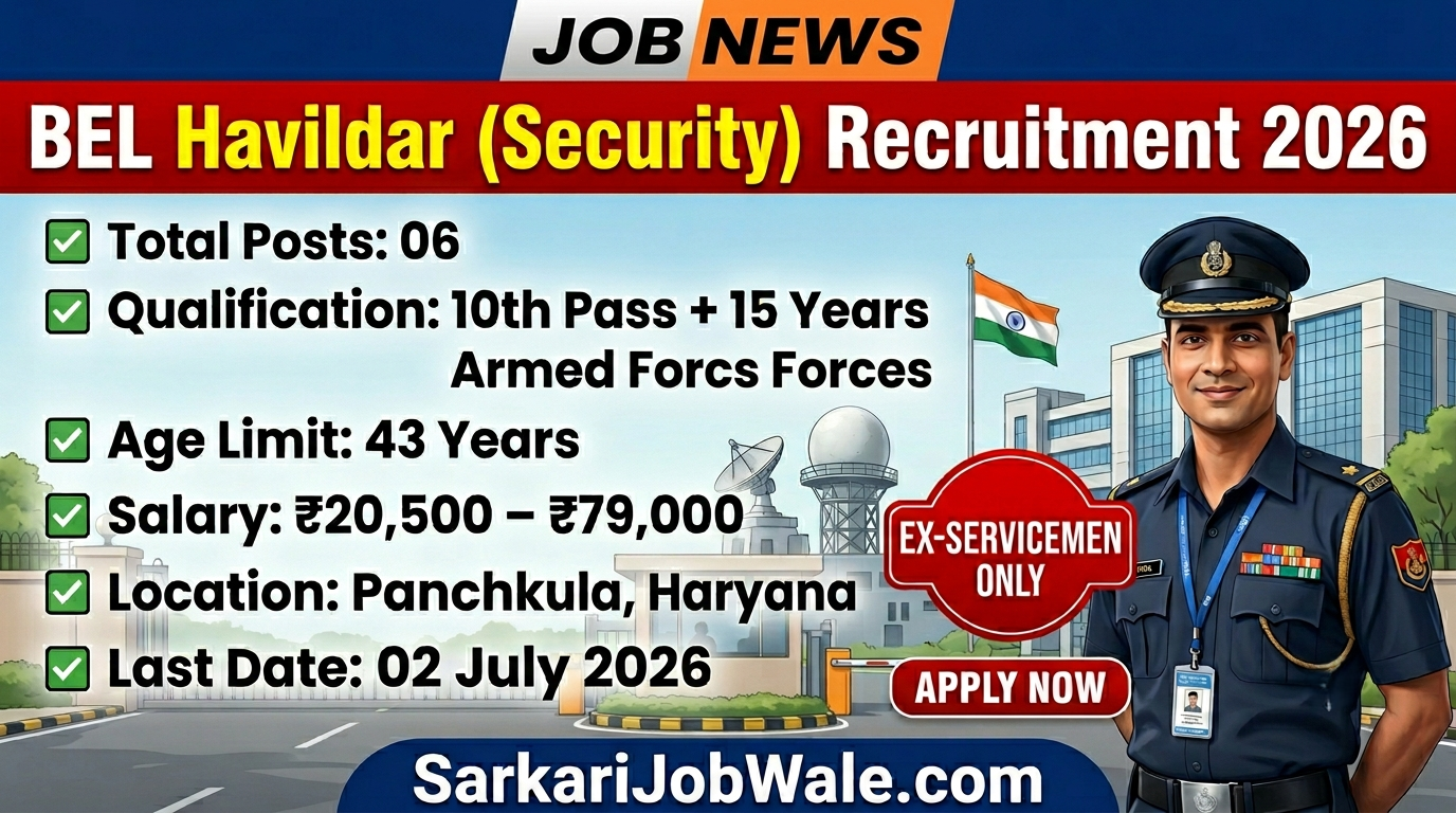 BEL Havildar Security Recruitment 2026