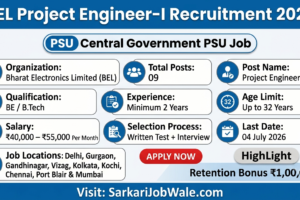 BEL Project Engineer-I Recruitment 2026