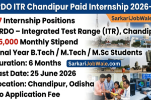 DRDO Internship 2026 Apply for 27 Positions