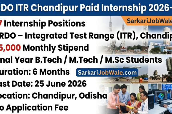 DRDO Internship 2026 Apply for 27 Positions