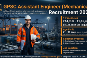 GPSC Assistant Engineer Mechanical Recruitment 2026