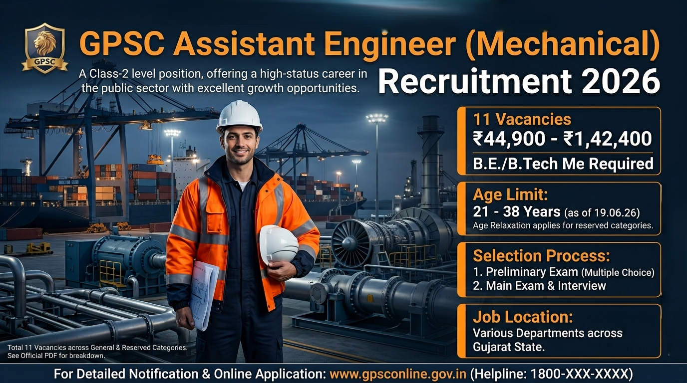 GPSC Assistant Engineer Mechanical Recruitment 2026