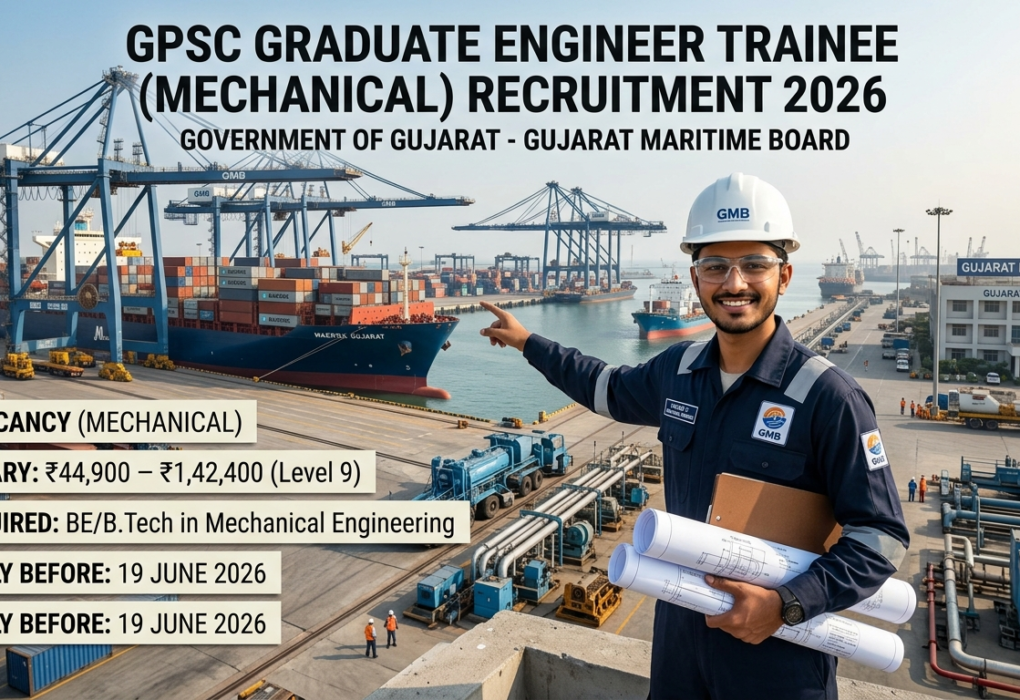 GPSC Graduate Engineer Trainee Mechanical Recruitment 2026