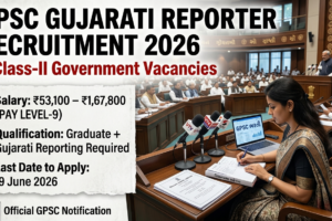 GPSC Gujarati Reporter Recruitment 2026