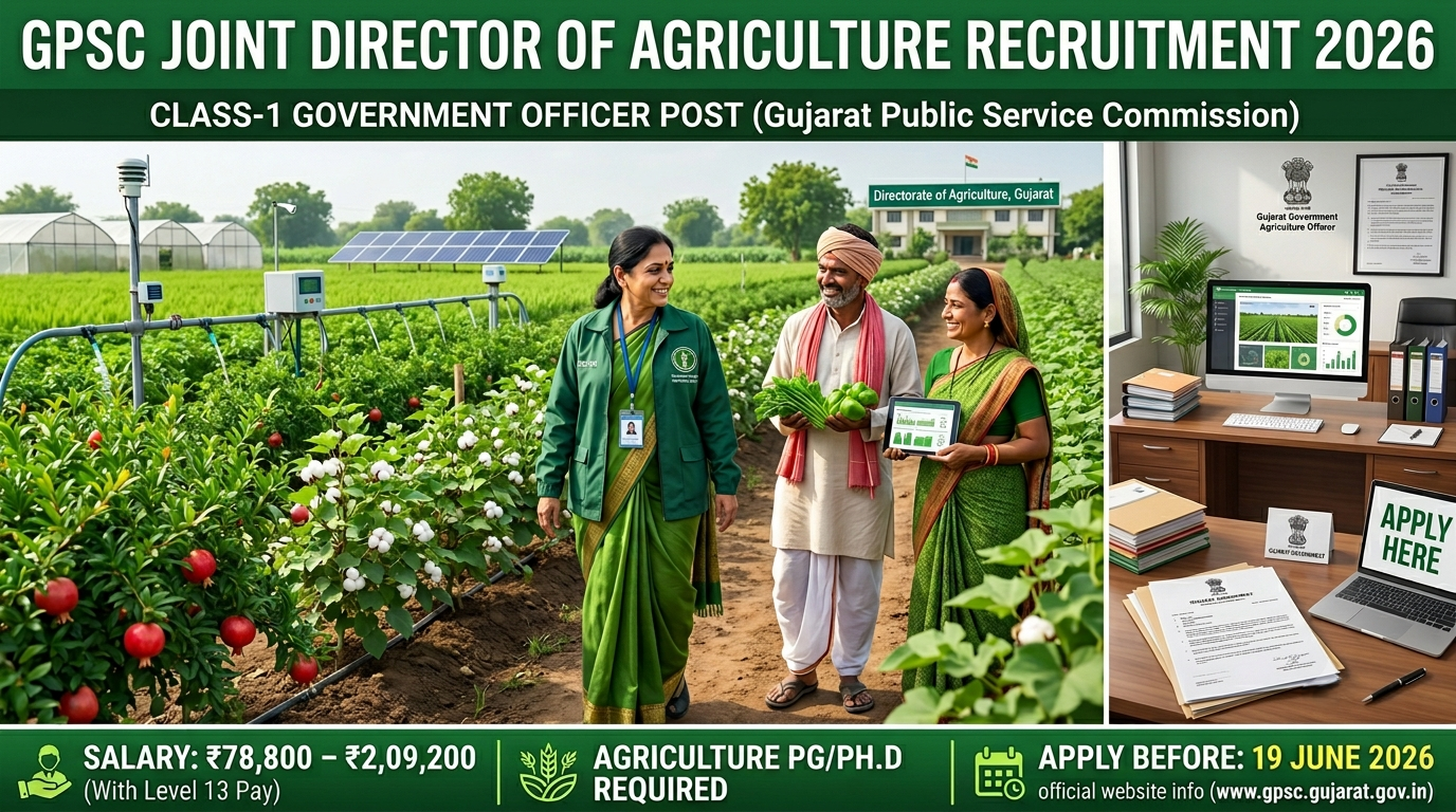 GPSC Joint Director of Agriculture Recruitment 2026