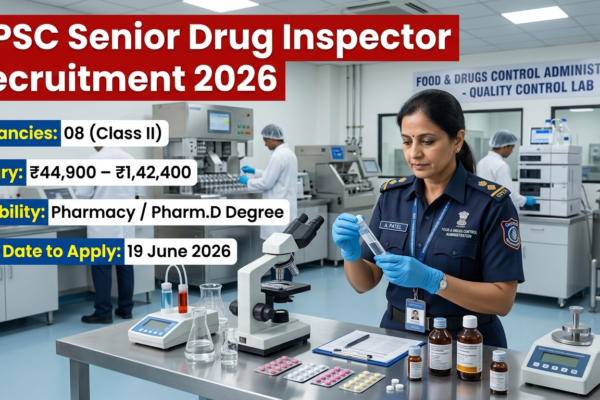GPSC Senior Drug Inspector Recruitment 2026
