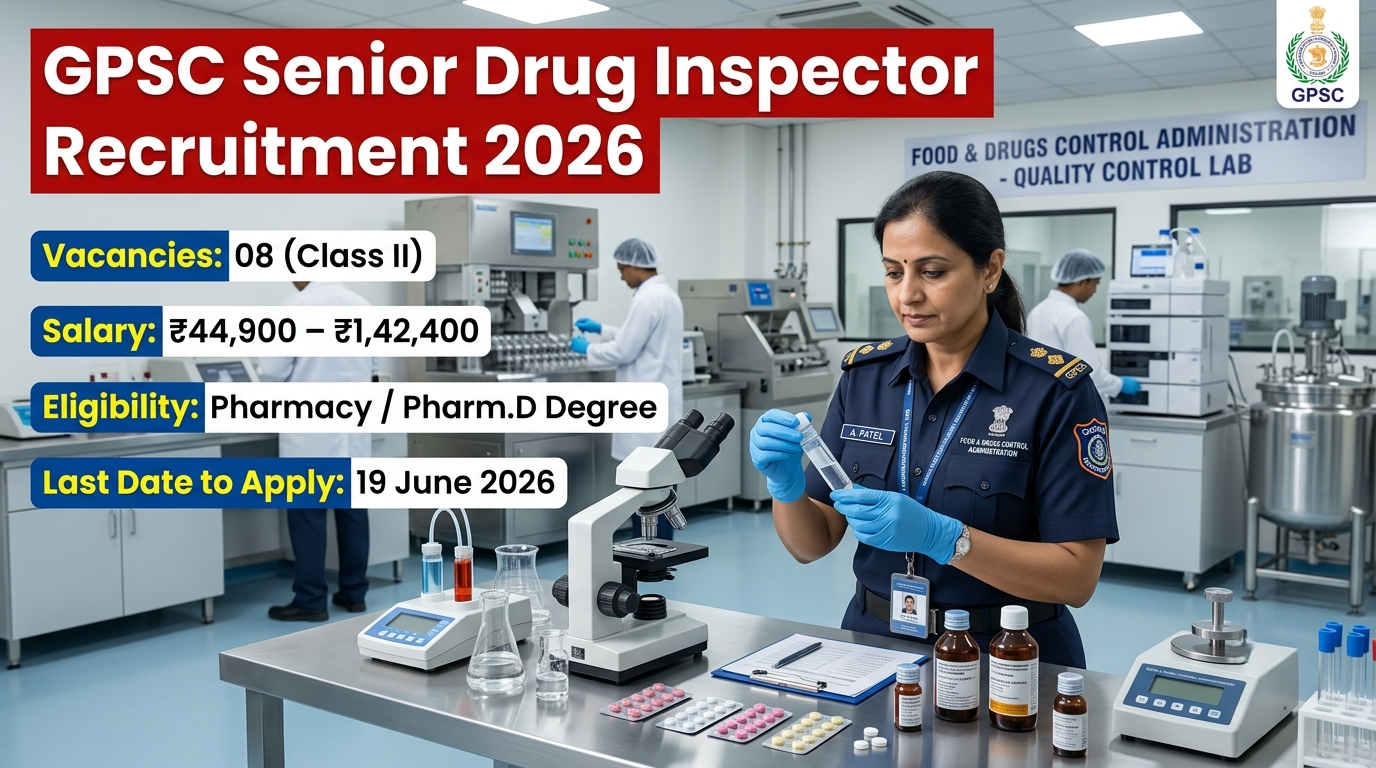 GPSC Senior Drug Inspector Recruitment 2026