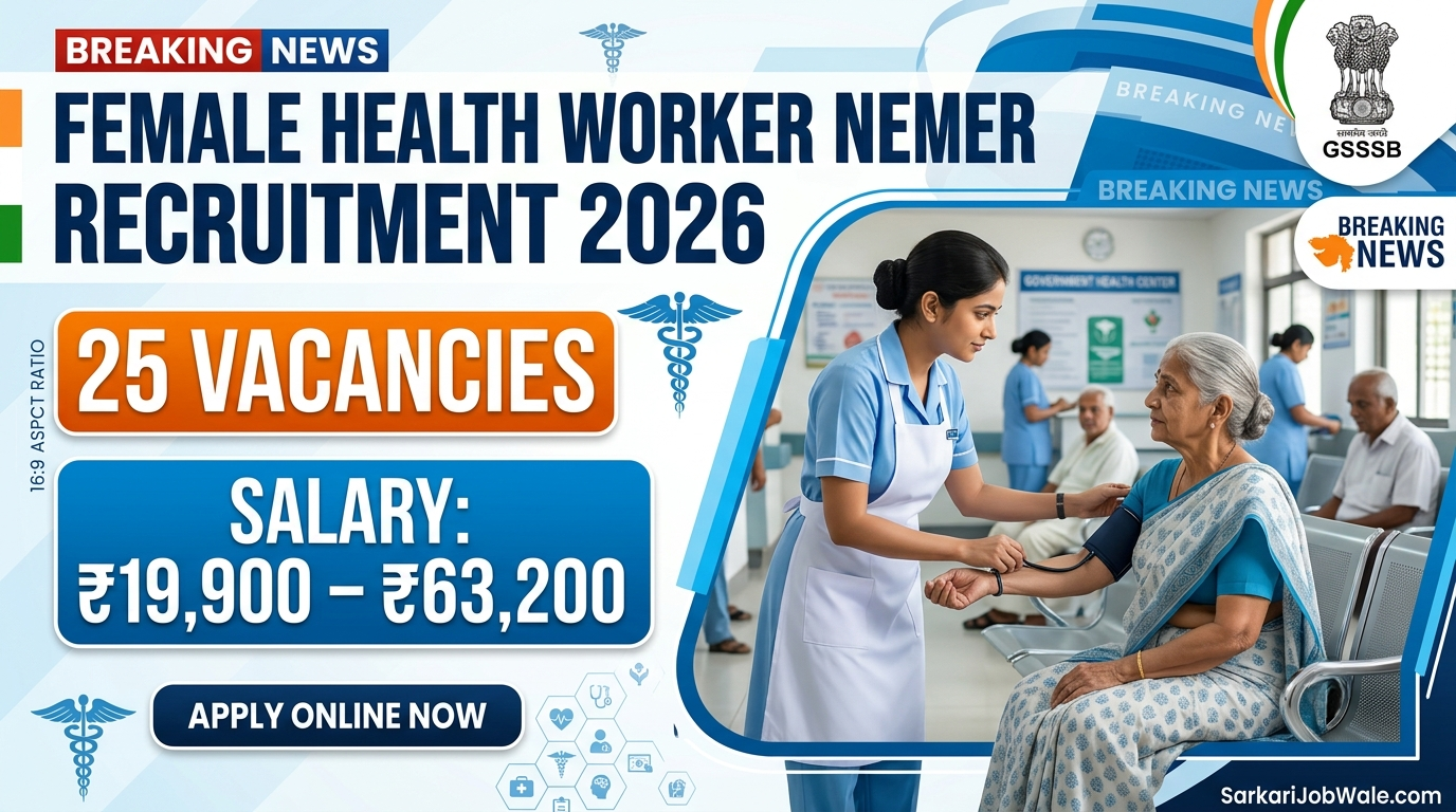 GSSSB Female Health Worker Recruitment 2026