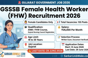 GSSSB Female Health Worker Recruitment 2026 155 Posts
