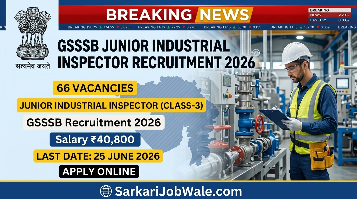 GSSSB Junior Industrial Inspector Recruitment 2026