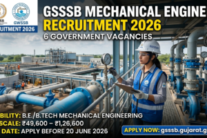 GSSSB Mechanical Engineer Recruitment 2026