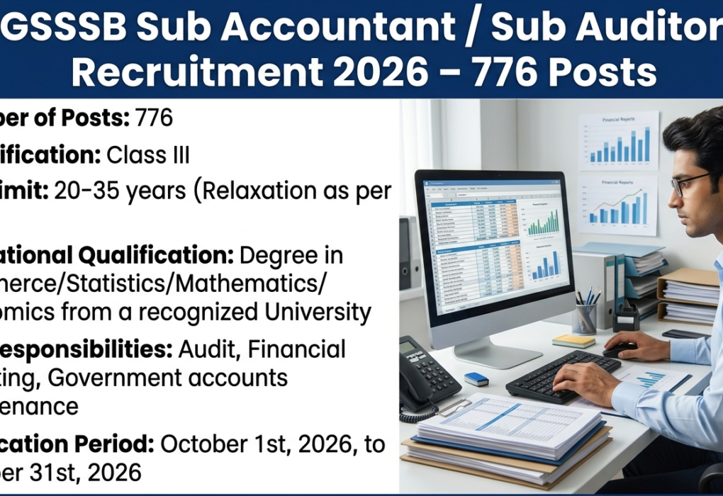 GSSSB Sub Accountant Sub Auditor Recruitment 2026 Notification