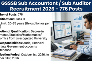 GSSSB Sub Accountant Sub Auditor Recruitment 2026 Notification
