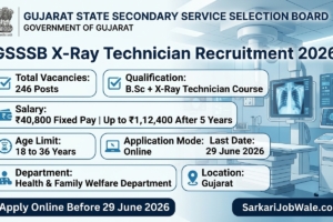 GSSSB X-Ray Technician Recruitment 2026 for 246 Posts