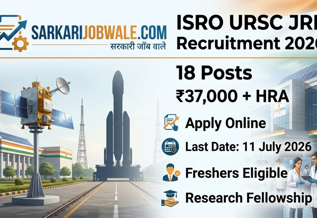 ISRO URSC JRF Recruitment 2026 notification for 18 Junior Research Fellow posts