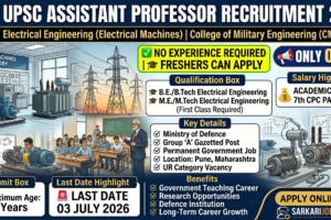 UPSC Assistant Professor Electrical Engineering Recruitment 2026