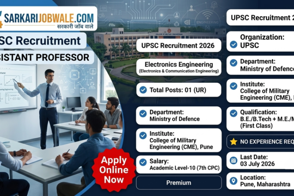 UPSC Assistant Professor Electronics Engineering Recruitment 2026