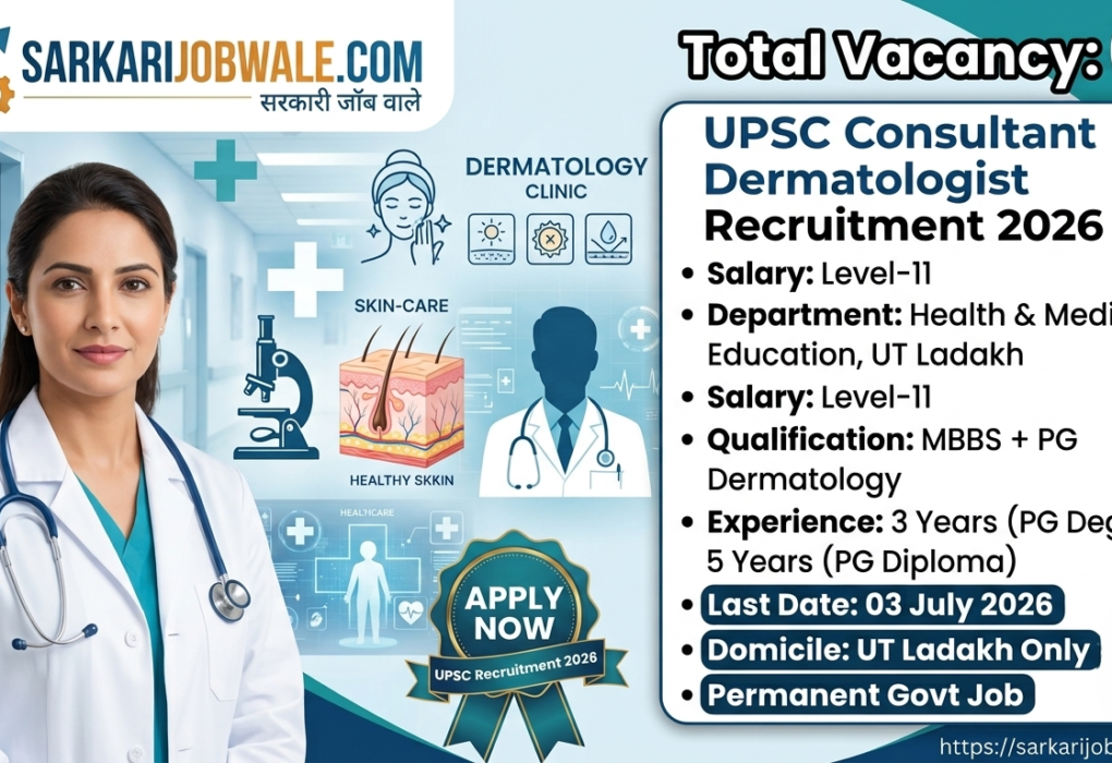 UPSC Consultant Dermatologist Recruitment 2026 featured image
