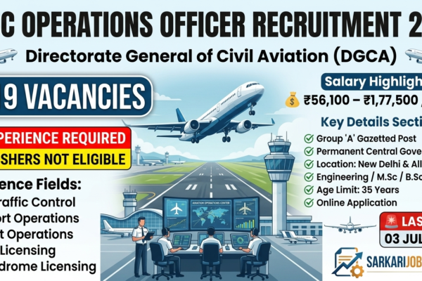 UPSC Operations Officer Recruitment 2026 for 19 DGCA Posts