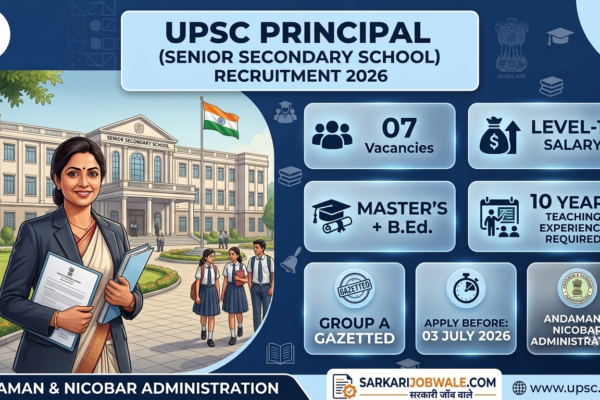 UPSC Principal Senior Secondary School Recruitment 2026