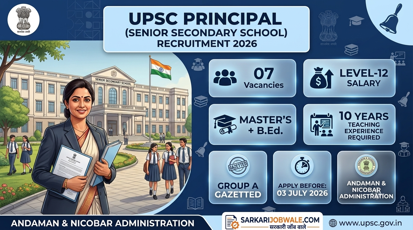 UPSC Principal Senior Secondary School Recruitment 2026