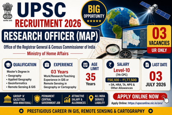 UPSC Research Officer Map Recruitment 2026 Notification for 03 Posts