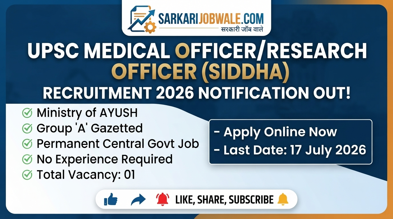 UPSC Aeronautical Officer Recruitment 2026 Notification for 11 DGCA Vacancies