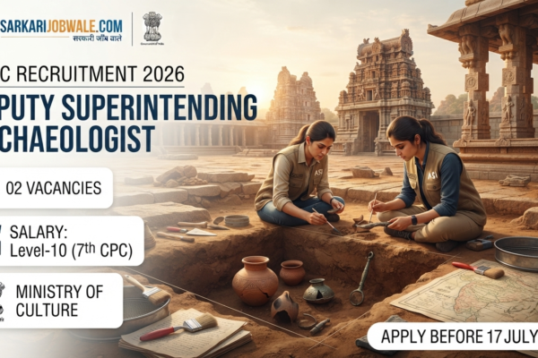 UPSC Deputy Superintending Archaeologist Recruitment 2026 ASI Ministry of Culture Notification